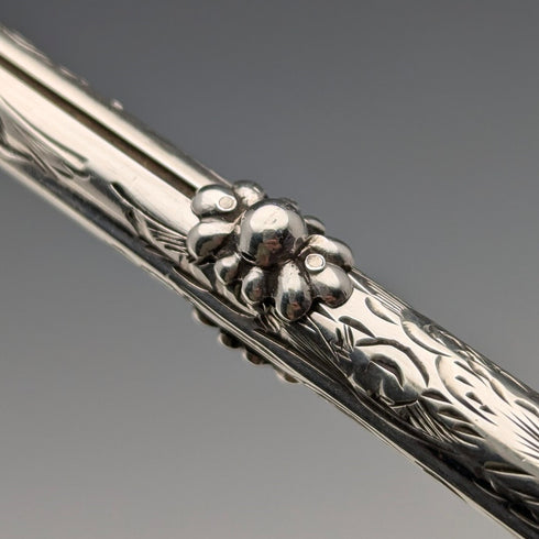 約 1905 年古董純銀自動鉛筆和沾水筆 90-112 毫米